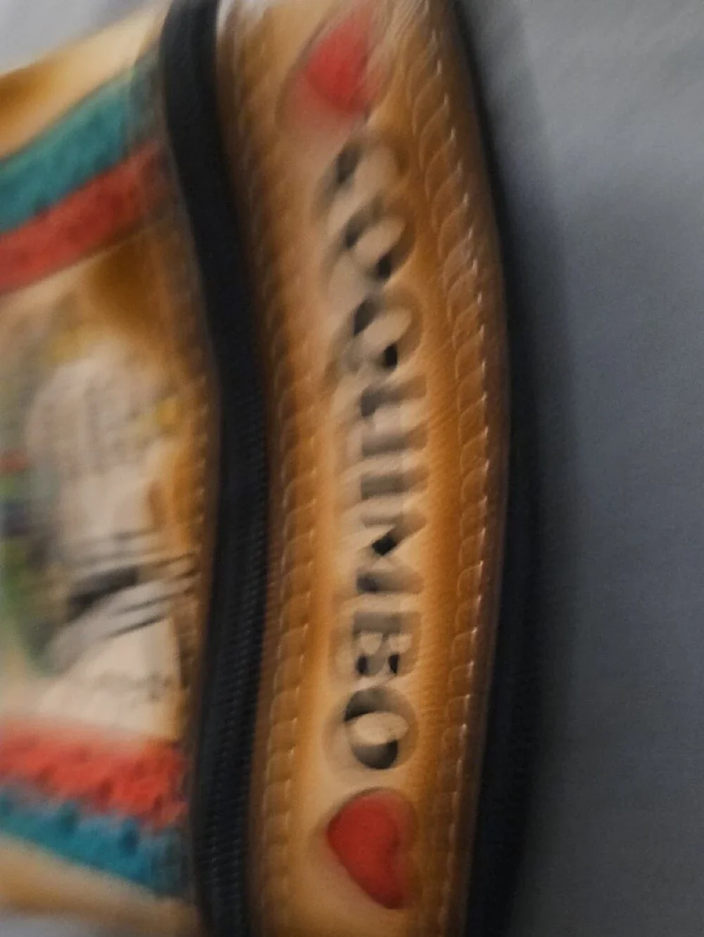 Coquimbo Printed Zip Wallet with Heart Accent